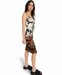 STEVEMADDEN Women's Clothing ACID WASH TANK DRESS BLACK