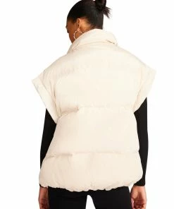 STEVEMADDEN LEIA VEST BEIGE WOMEN'S CLOTHING
