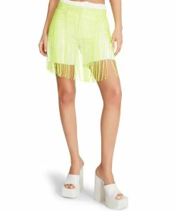 STEVEMADDEN RHINESTONE FRINGE BELT LIME Rhinestones