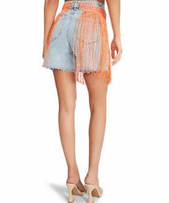 STEVEMADDEN RHINESTONE FRINGE BELT ORANGE Rhinestones