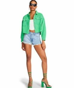 STEVEMADDEN DENIM JACKET GREEN