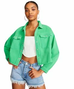 STEVEMADDEN DENIM JACKET GREEN