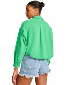 STEVEMADDEN DENIM JACKET GREEN