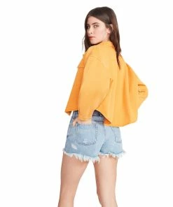 STEVEMADDEN DENIM JACKET ORANGE NEW & NOW