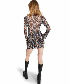 STEVEMADDEN MESH TIE TOP BLACK