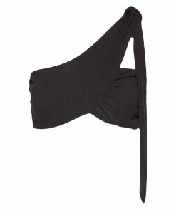 STEVEMADDEN ONE SHOULDER TIE TOP BLACK NEW & NOW