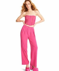 STEVEMADDEN RUCHED CORSET FUCHSIA NEW & NOW