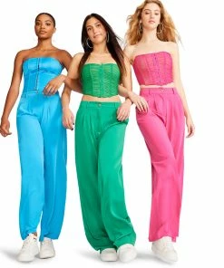 STEVEMADDEN RUCHED CORSET FUCHSIA NEW & NOW