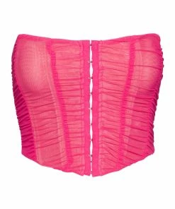 STEVEMADDEN RUCHED CORSET FUCHSIA NEW & NOW