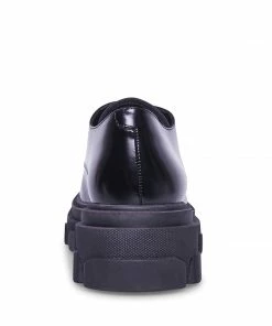 SteveMadden WOMEN’S SHOES HELGA BLACK LEATHER