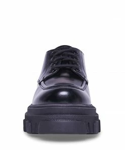 SteveMadden WOMEN’S SHOES HELGA BLACK LEATHER