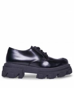 SteveMadden WOMEN’S SHOES HELGA BLACK LEATHER