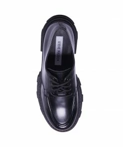 SteveMadden WOMEN’S SHOES HELGA BLACK LEATHER
