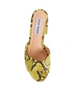 SteveMadden WOMEN’S SHOES CENTRAL YELLOW SNAKE