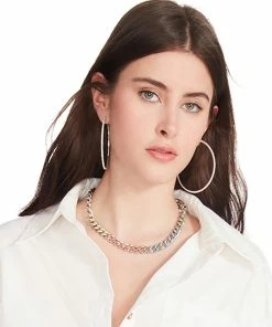 STEVEMADDEN NEW & NOW ENAMEL CHAIN COLLAR BRIGHT MULTI