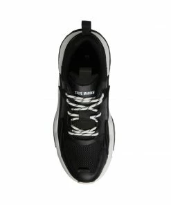 STEVEMADDEN WANDO BLACK/WHITE SUEDE