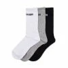 STEVEMADDEN LOGO CREW SOCKS WHITE MULTI