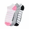 STEVEMADDEN THIN STRIPE ANKLE SOCKS WHITE MULTI NEW & NOW