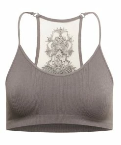 SteveMadden WOMEN'S CLOTHING THE ELLA MESH BRALETTE GREY