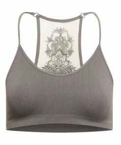SteveMadden THE ELLA MESH BRALETTE GREY + WOMEN'S CLOTHING