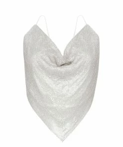 SteveMadden Shop All BARELY THERE RHINESTONE HALTER SILVER