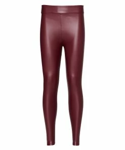 SteveMadden FAUX LEATHER LEGGINGS BURGUNDY