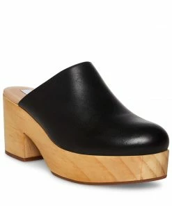 SteveMadden WOMEN’S SHOES BAYRIDGE BLACK LEATHER