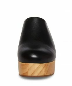 SteveMadden WOMEN’S SHOES BAYRIDGE BLACK LEATHER