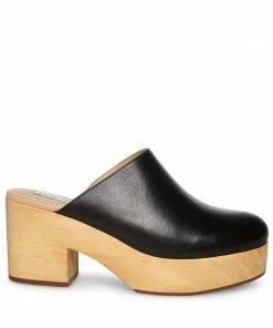 SteveMadden WOMEN’S SHOES BAYRIDGE BLACK LEATHER