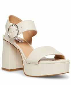 SteveMadden WOMEN’S SHOES BLOOME BONE LEATHER