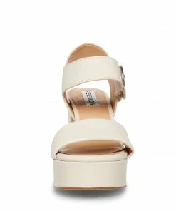 SteveMadden WOMEN’S SHOES BLOOME BONE LEATHER