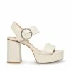SteveMadden WOMEN’S SHOES BLOOME BONE LEATHER