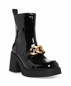 STEVEMADDEN NEW & NOW BLOOMS BLACK PATENT