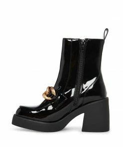 STEVEMADDEN NEW & NOW BLOOMS BLACK PATENT