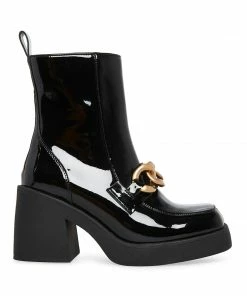STEVEMADDEN NEW & NOW BLOOMS BLACK PATENT