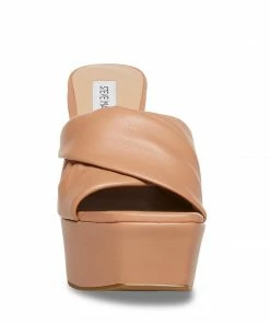 SteveMadden BRIANNA TAN LEATHER WOMEN’S SHOES