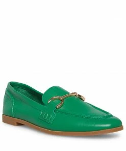 SteveMadden CARRINE GREEN LEATHER WOMEN’S SHOES