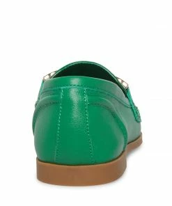 SteveMadden CARRINE GREEN LEATHER WOMEN’S SHOES
