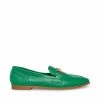 SteveMadden CARRINE GREEN LEATHER WOMEN’S SHOES