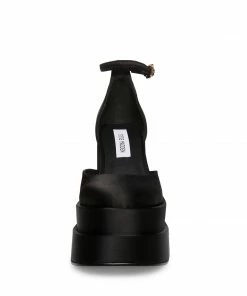 SteveMadden CHARLIZE BLACK SATIN