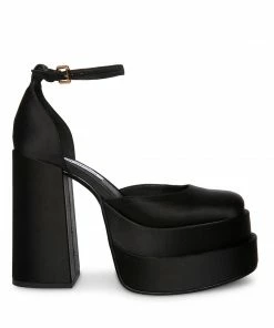 SteveMadden CHARLIZE BLACK SATIN