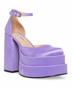 STEVEMADDEN CHARLIZE PURPLE SATIN WOMEN’S SHOES
