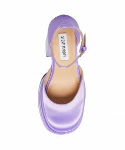 STEVEMADDEN CHARLIZE PURPLE SATIN WOMEN’S SHOES