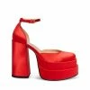 SteveMadden CHARLIZE RED SATIN WOMEN’S SHOES