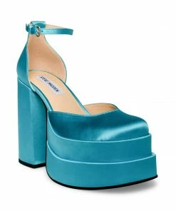SteveMadden CHARLIZE BLUE SATIN