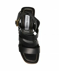 STEVEMADDEN COVE BLACK LEATHER