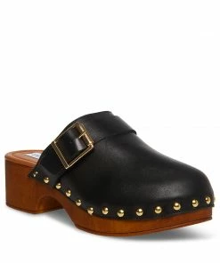 SteveMadden DANA BLACK LEATHER WOMEN’S SHOES