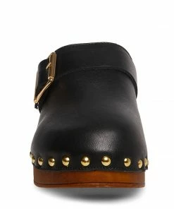 SteveMadden DANA BLACK LEATHER WOMEN’S SHOES