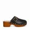 SteveMadden DANA BLACK LEATHER WOMEN’S SHOES