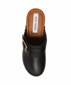 SteveMadden DANA BLACK LEATHER WOMEN’S SHOES